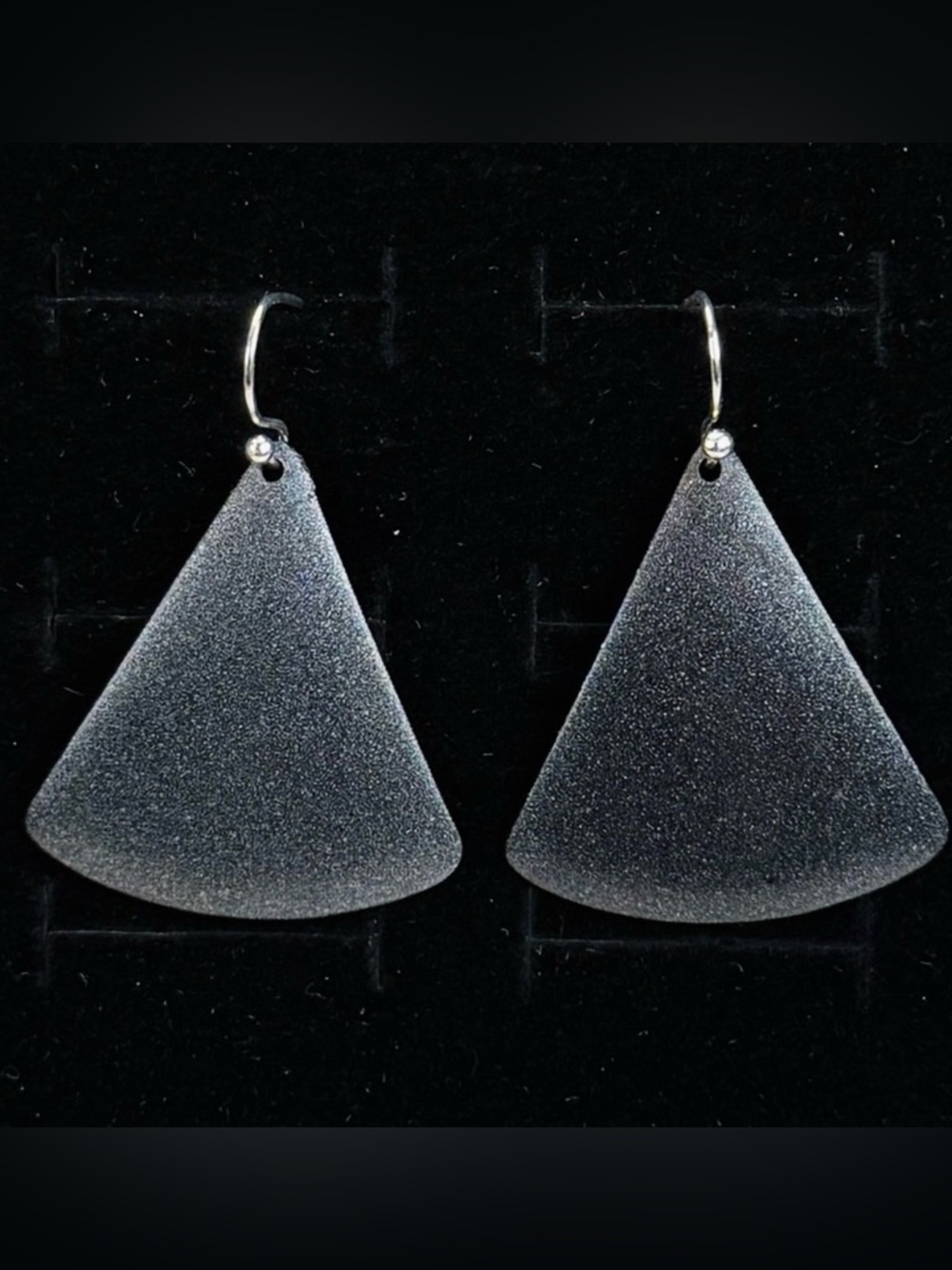 Elegant Black Triangle Light weight Pierced Earrings